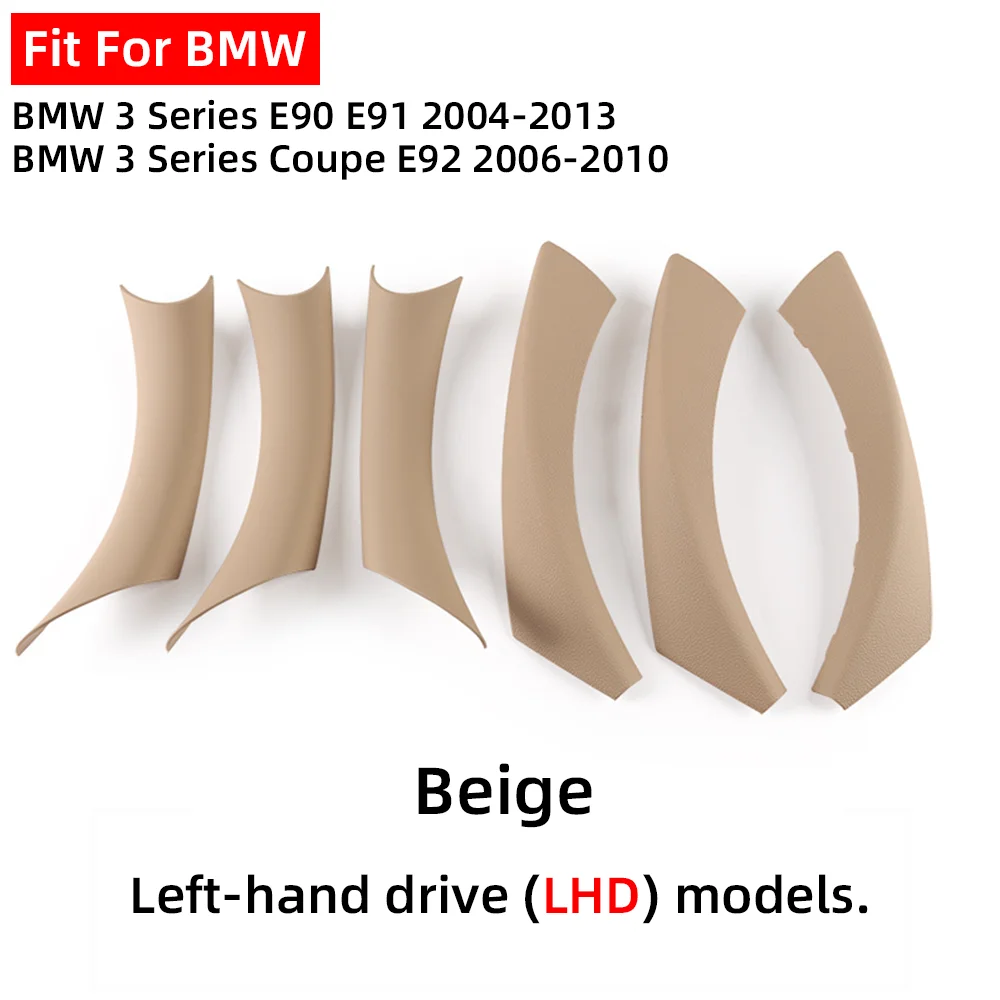 LHD RHD Einfache Installation Schwarz Beige Links Rechts Innentürgriffabdeckung Für BMW 3er Serie E90 E91 E92 2004-2013