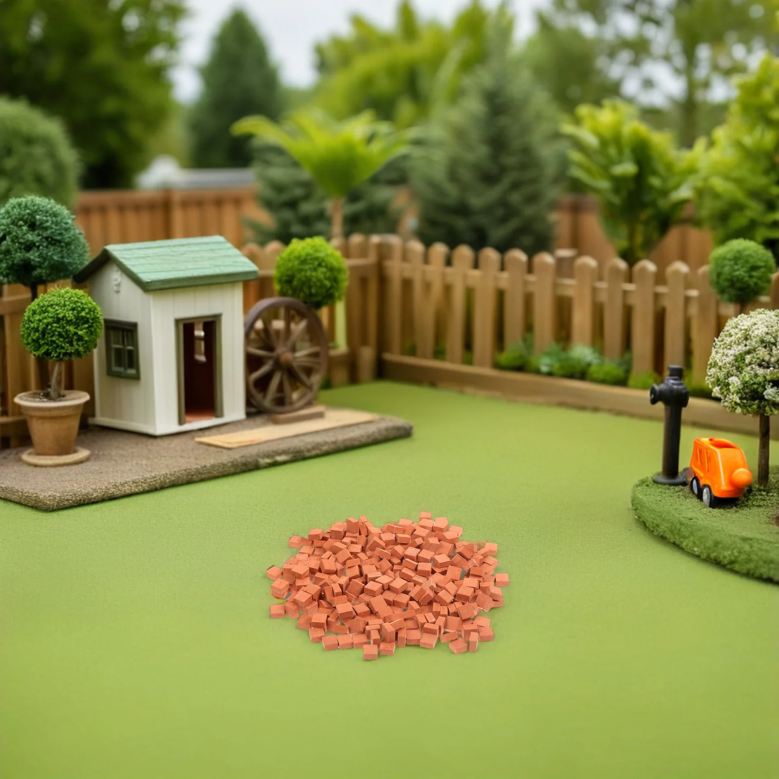 210 Stuks Mini Kunstmatige Klei Bakstenen 1:16 Schaal Realistische Miniatuur Muur Baksteen DIY Building Set voor Home Decor Zand Tafel Diorama