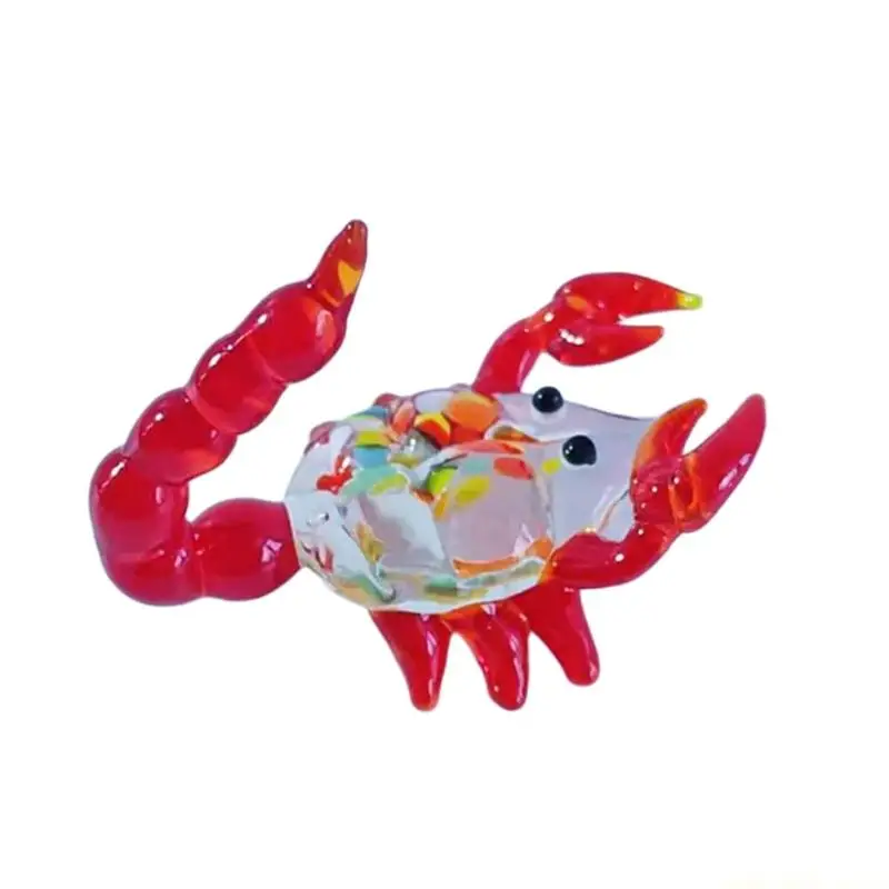 QX2E Small Colorful Glass Sculpture for Entryway, Study and Office Display