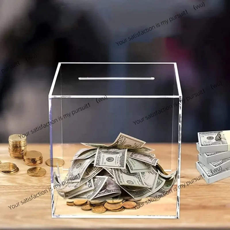 Piggy Banks for Adults Kids Clear Acrylic Money Saving Bank Break To Open Can Only Save That Cannot Be Take