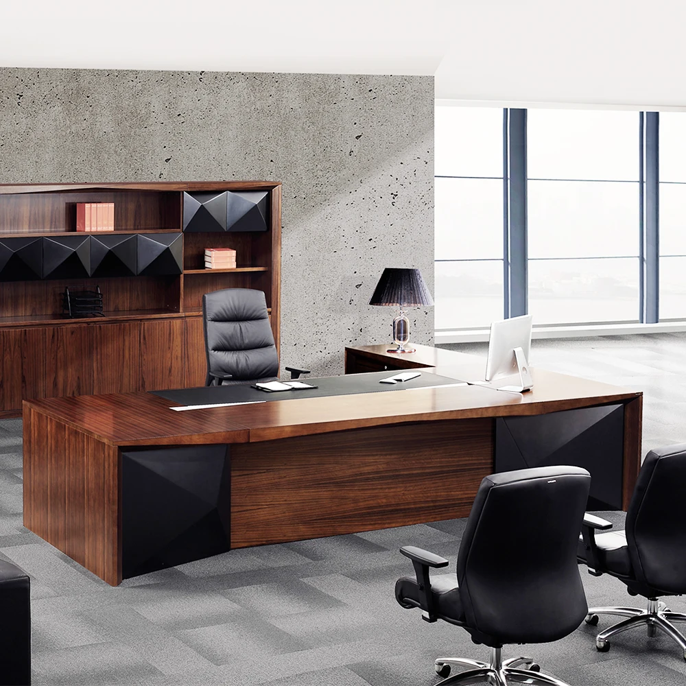 2025 Customization Modern office luxury solid wooden modern  office manager desk design custom executive table