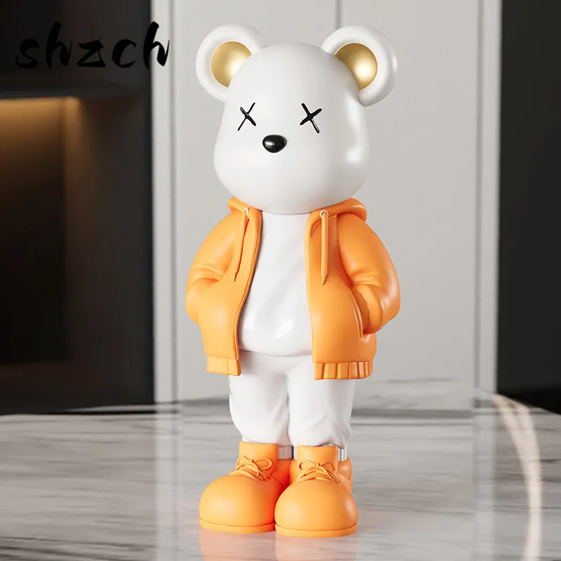 Urne à monnaie grande capacité en résine, motif Ours Violent Créatif, Décoration de bureau pour adultes, Cadeau tendance pour amis