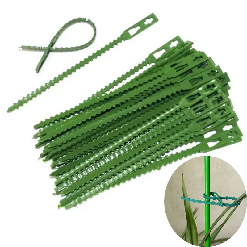 

50/pcs Reusable Cable Ties Garden Tree Fastening Tool Nylon Adjustable Plastic Cable Ties Vines Climbing Cable Ties