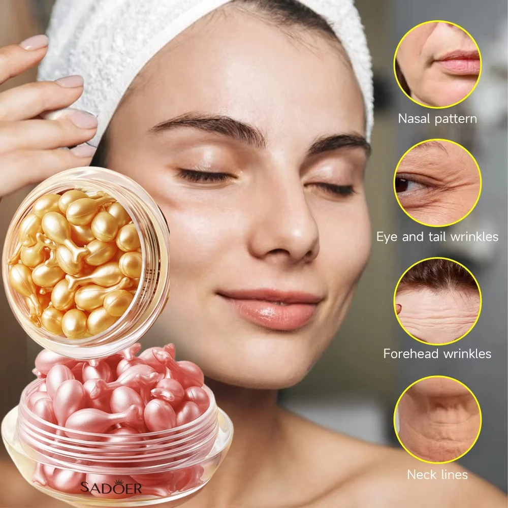 Collagen Capsules Serum Face Fine Line Repair Spot Remove Whiten Anti-Wrinkle Ageless Firm moisturize Skin Care Cosmetics