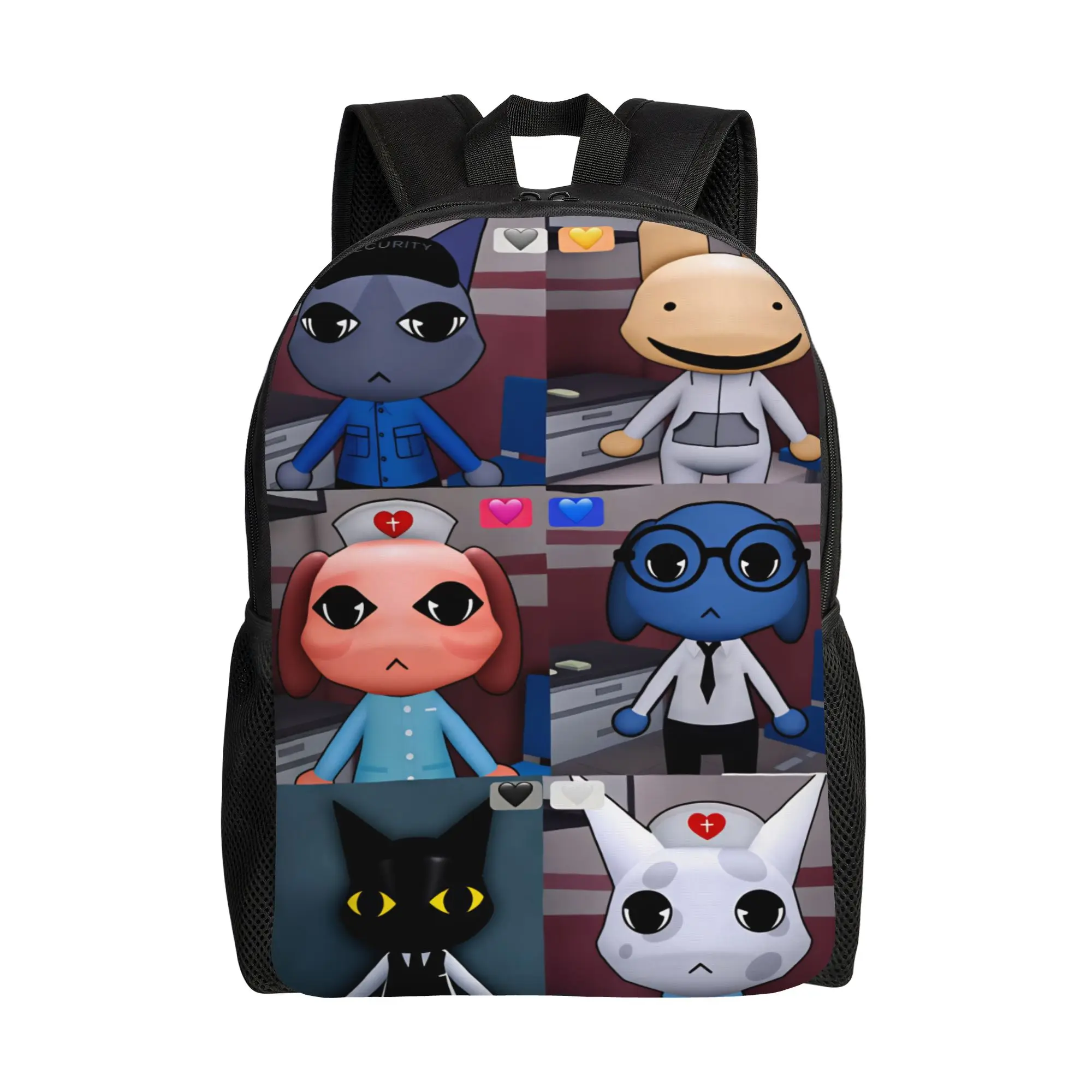 Animal Hospital Backpack  Male Polyester Hiking Backpacks Print Elegant School Bags Rucksack