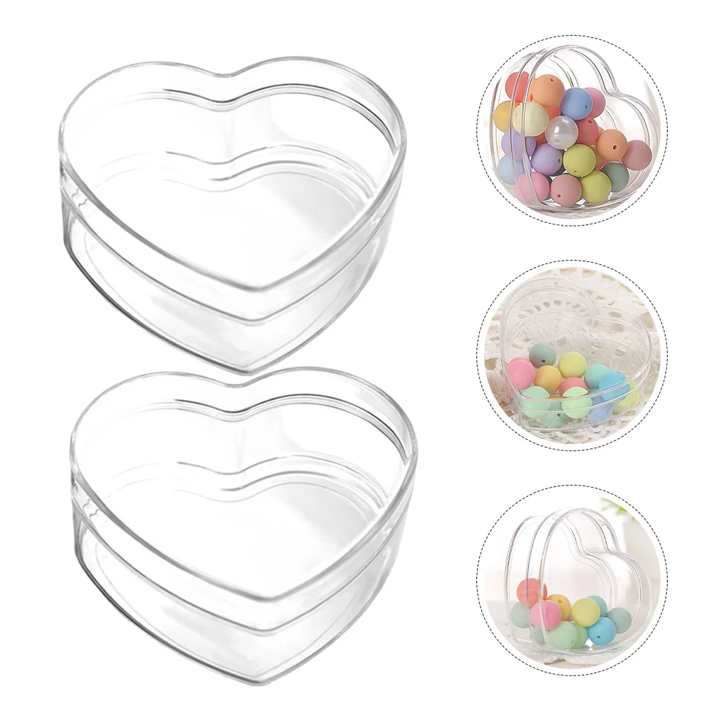

8Pcs Transparent Heart Candy Boxes Small Favor Boxes for Wedding Birthday Party Decorations Candy Box Transparent Box
