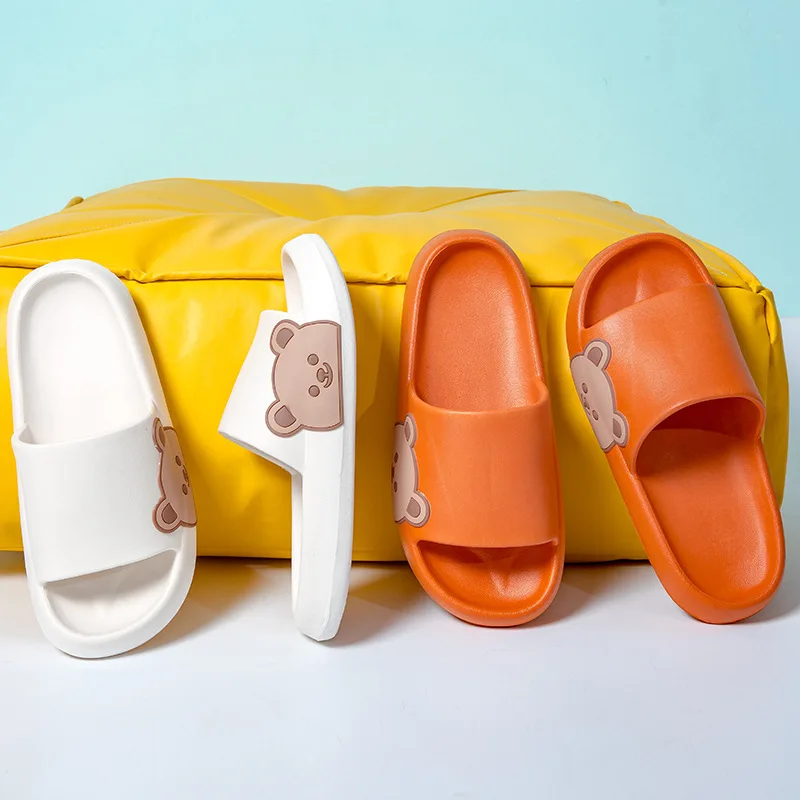 

Cool slippers summer female couple EVA indoor cartoon bear men's home bathroom