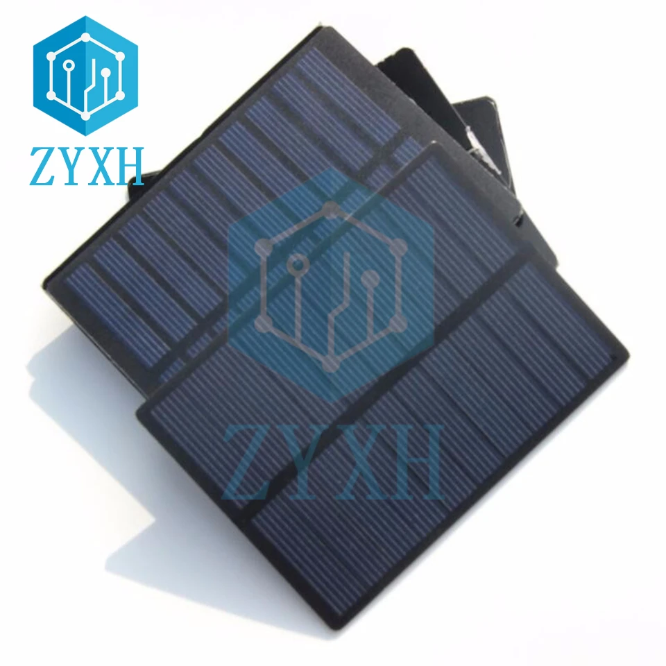 Mini 1.3W 5V Solar Panel 0-260mA Polysilicon Silicoon Battery Power Bank Charge Portable Solar System Home Light Toy DIY