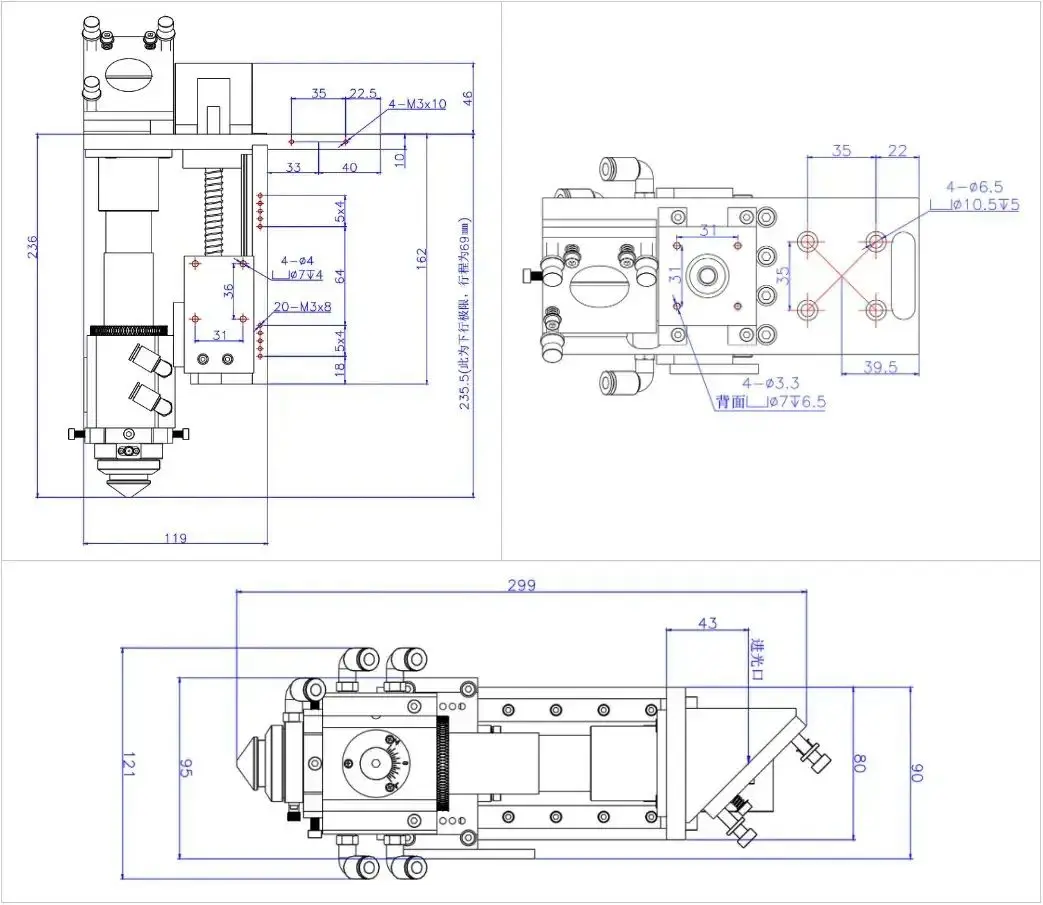 CL Laser Cutting Machine Mixed Cutting Head Is Suitable for Stainless Steel, Carbon Steel, Acrylic, Wood