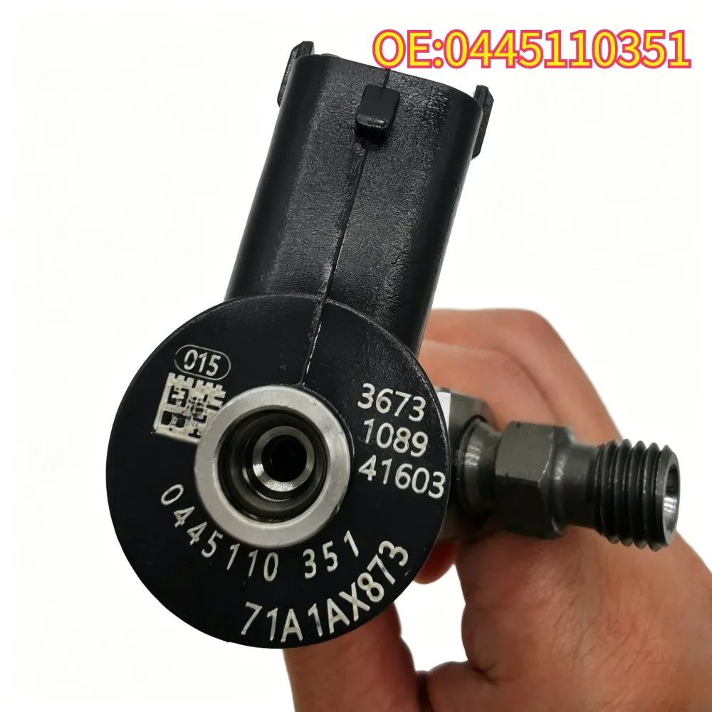 Genuine High Quality New For 0445110351 55219886 Diesel Fuel Injector For Fiat 500 Panda Doblo Punto Ford Vauxhall Alfa Romeo 1.