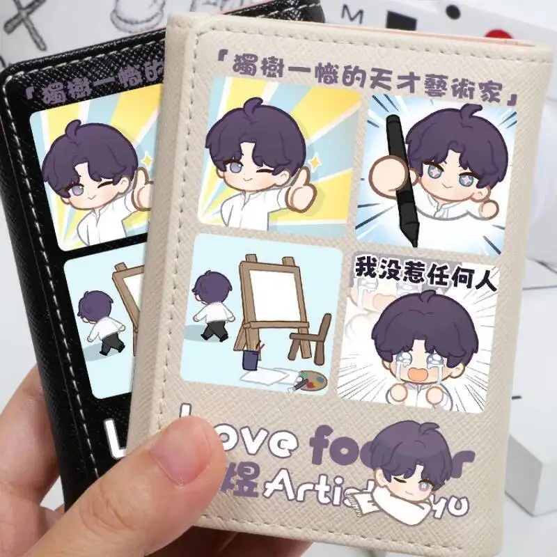 

Anime Game Love And Deepspace Cos Xavier Zayne Rafayel Etc. Unisex 2024 Simple Q Edition Cute Pu Printed Wallet Card Bag Gift