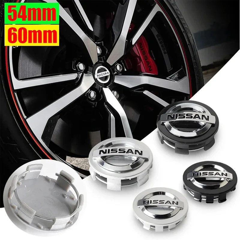 

4Pcs Car Wheel Center Hub Caps Rims Cover for Nissan Qashqai j11 Juke GTR X-Trail Patrol Micra Navara Tiida Murano Sentra Leaf