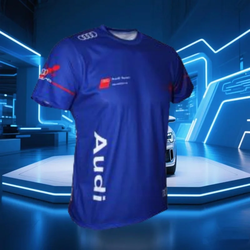 

Audi Hot Selling Authorized Printed T-shirt for Men and Women, Breathable, Fast Drying, Lightweight and Casual Motorcycle Tshirt