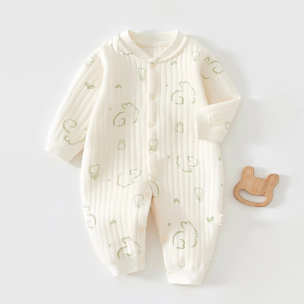 Baby Boy Clothes Winter Autumn Quilted Warm Baby Jumpsuits Long Sleeve Newborn Baby Girl Christmas Romper Wholesale