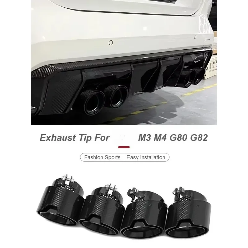 

Suitable for BMW M5 F series chassis F90 ID77mm-OD93mm-L105mm stainless steel carbon fiber exhaust tailpipe
