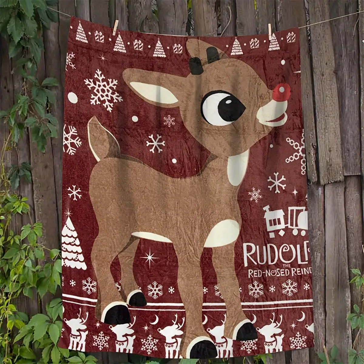 Cozy Reindeer Blanket Soft and lightweight Blanket for all seasons with digital print Perfect for Christmas decorations