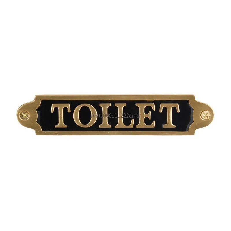 Brass Toliet Plate Brass Toliet Sign Cafe Hotel Spa Store Decoration