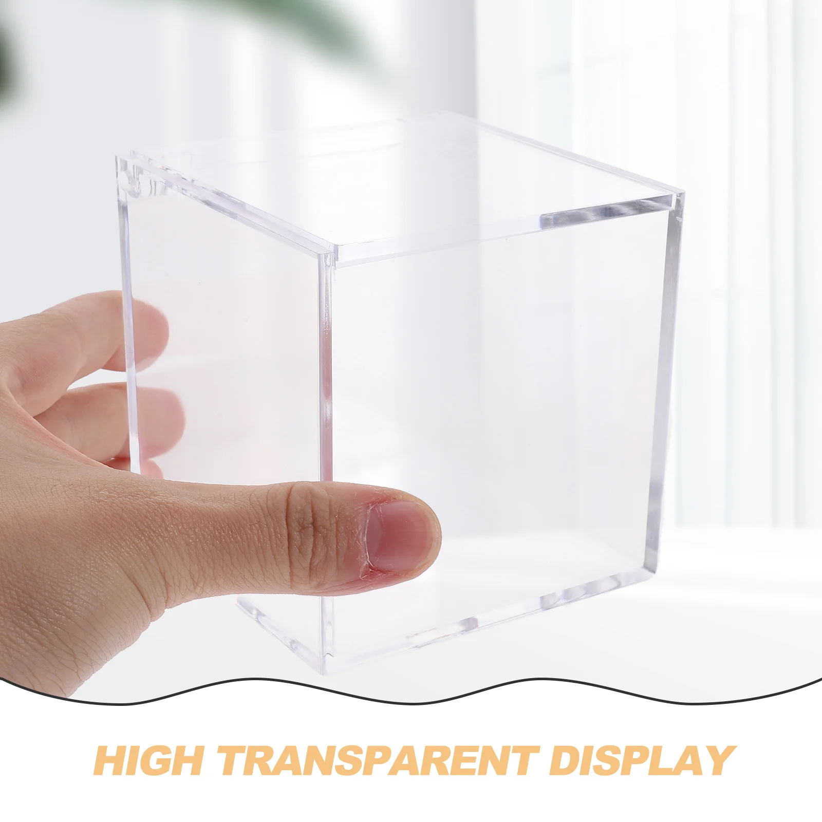 

2pcs Acrylic Storage Box 8 Cm Clear Display Case for Figurines Action Model Collection Boxes Transparent Showcase Holder