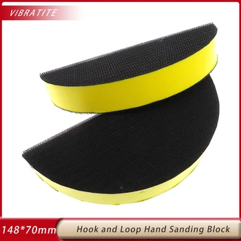 Bloques de lijado automotrices de mano de espuma EVA Flexible de 6 pulgadas, tabla de lijado Flexible, gancho y bucle para muebles de carpintería