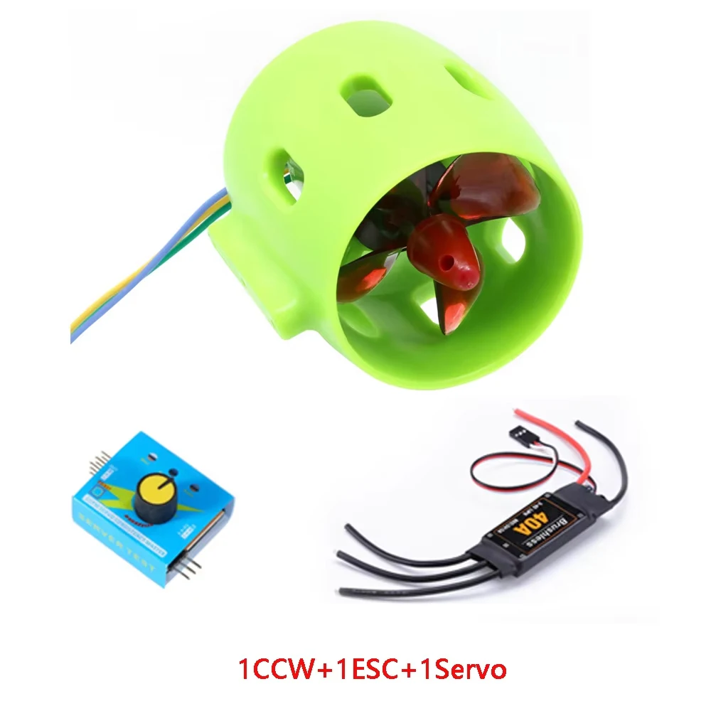 Onderwater 2KG 4-Blade CW/CCW Boegschroef Motor Borstelloze 40A ESC Tester combo/Radio Systeem Zender DS600 Voor RC Boot Jet Boot
