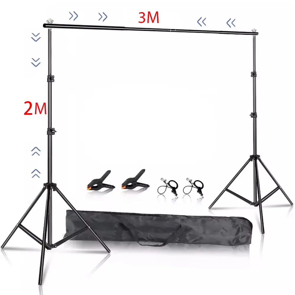 Stand Background for Backdrop Wall Photography Adjustable Support System Photo Studio  for Non-Woven Muslin Backdrops