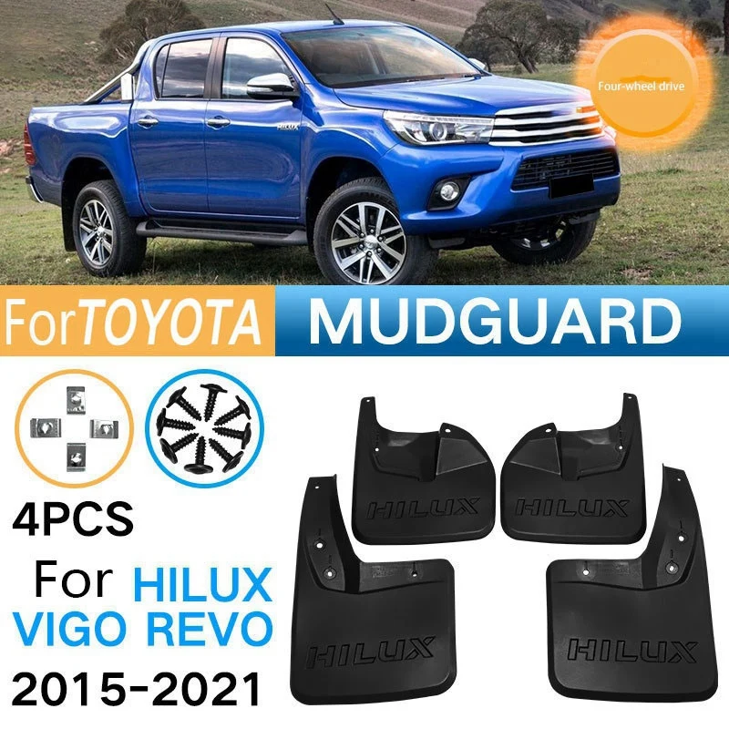 Car Mudguard Splash Guards Mud Flap For TOYOTA HILUX VIGO REVO 4X4 Trd 2016-2021 YC101083