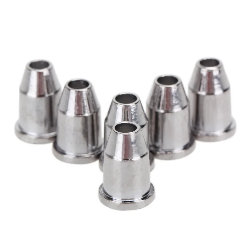 6pcs Guitar String Caps Mounting Buckle Through Body Ferrules Bushing Parts Guitar Accessories Black Silver Gold