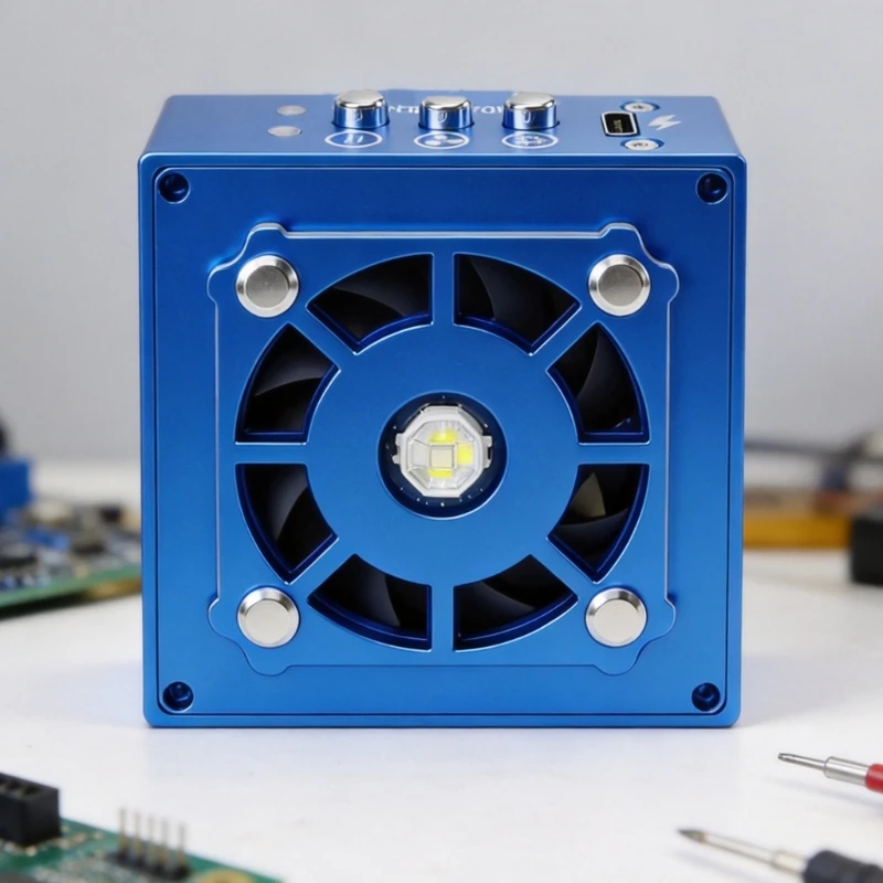 Work Light Repair Fan for Electronics Service, Desktop Helper with Metal Housing for Soldering Tasks, DIY Repair and Project