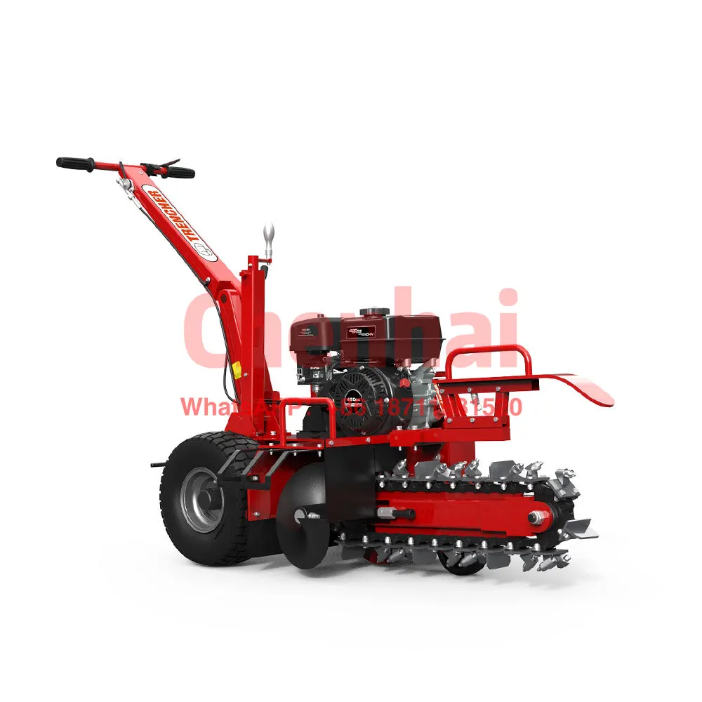 Commercial Use Heavy Duty Professional 15 HP Gasoline Motor Powered Small Trencher