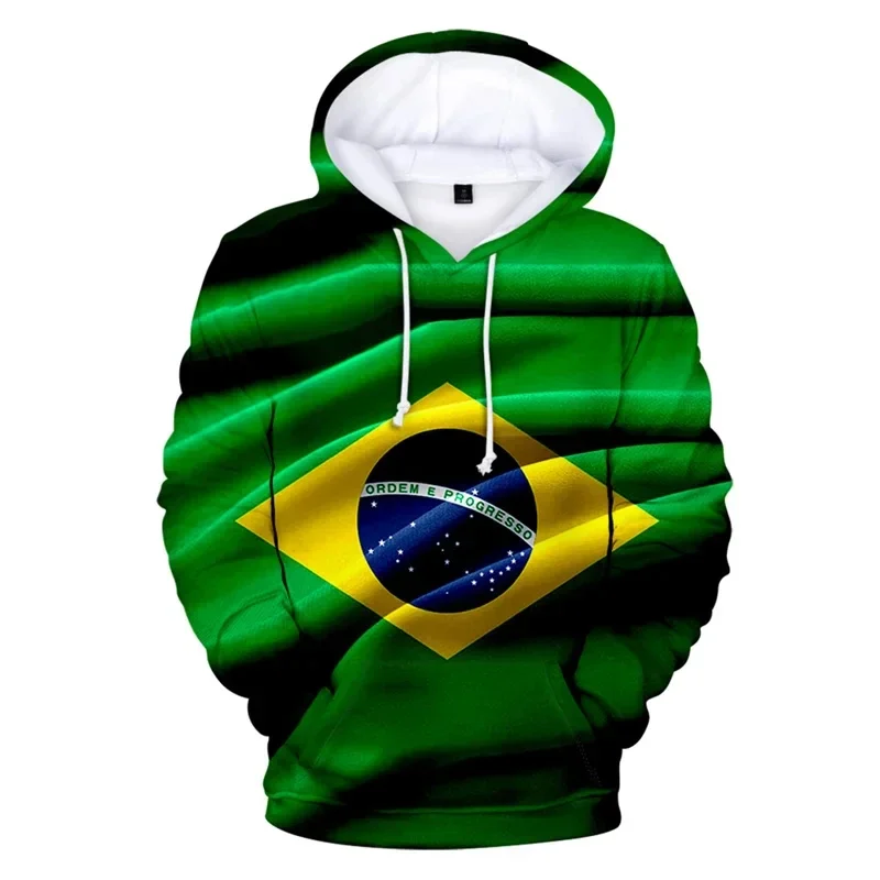 Fashion Brazil Independence Day 3D Printed Hoodie Men Women Long Sleeves Sweatshirt Street Casual Sports Pullovers Tops Clothes