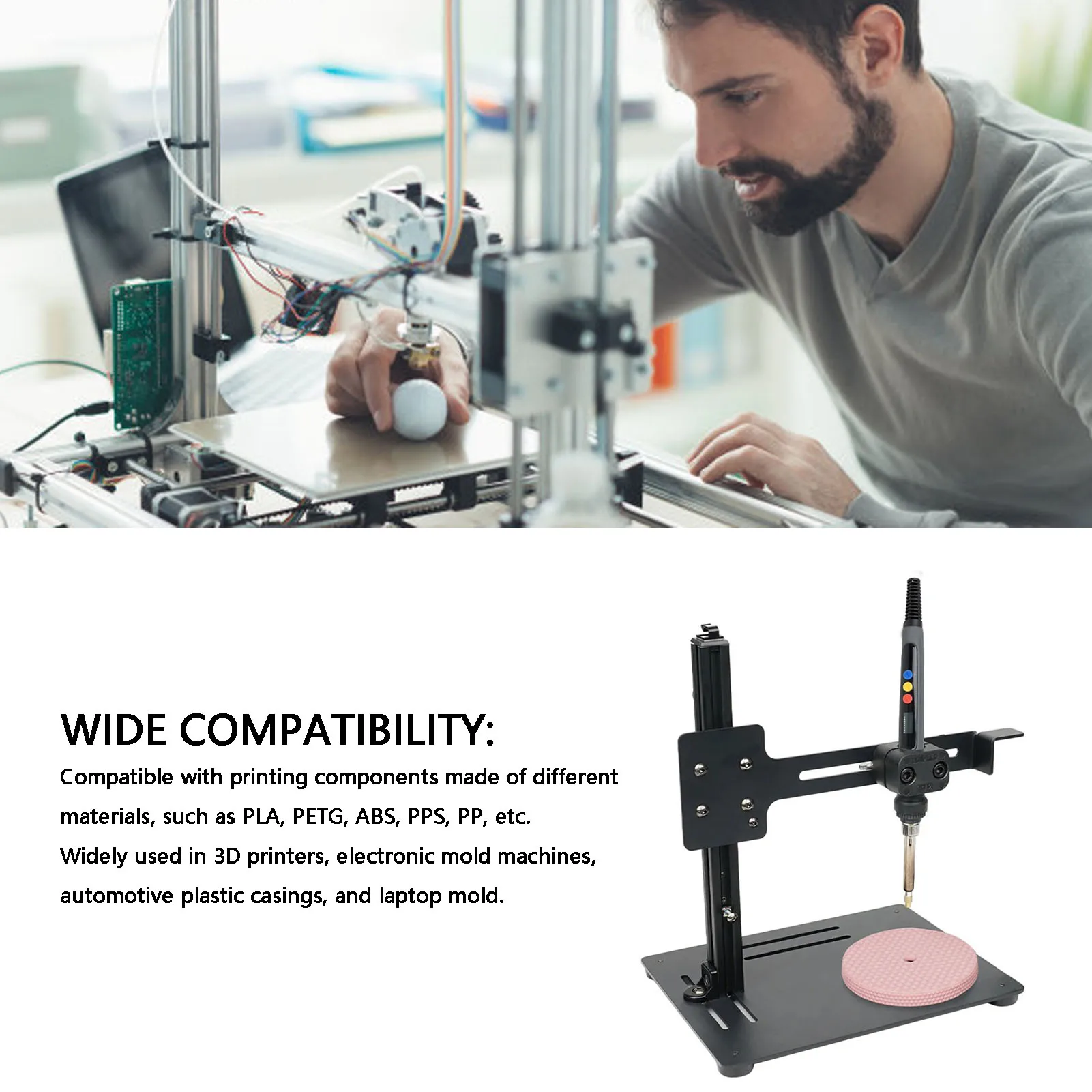 Mesin Heat Press Vertikal Mesin Heat Press Pemasangan Benang Multifungsi untuk Printer 3D Mesin Cetak Elektronik