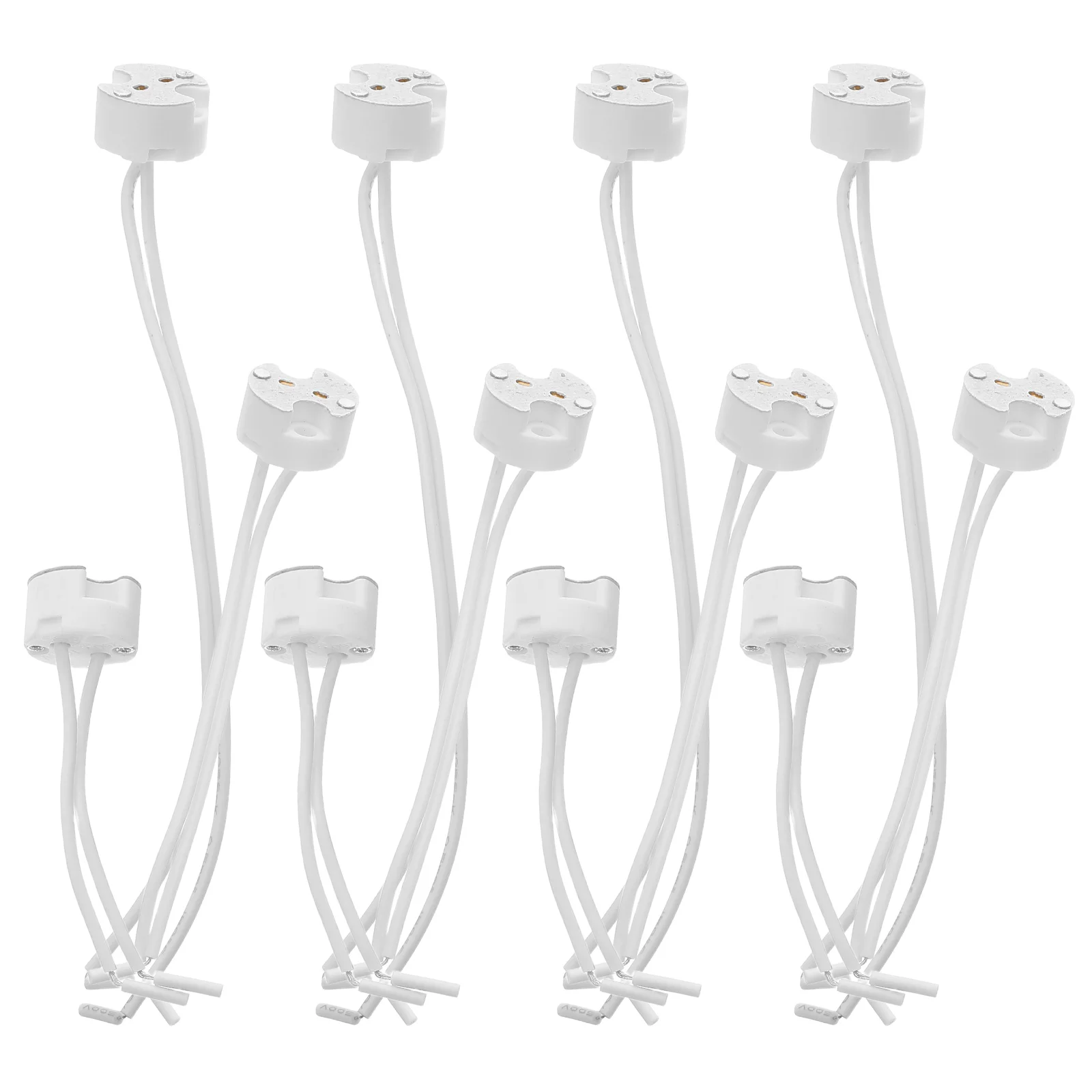 

30Pcs Ceramic Light Socket Lamp Holder Silicone Wire Adapter Bulb Socket for Home Event Festival Lighting Accessories