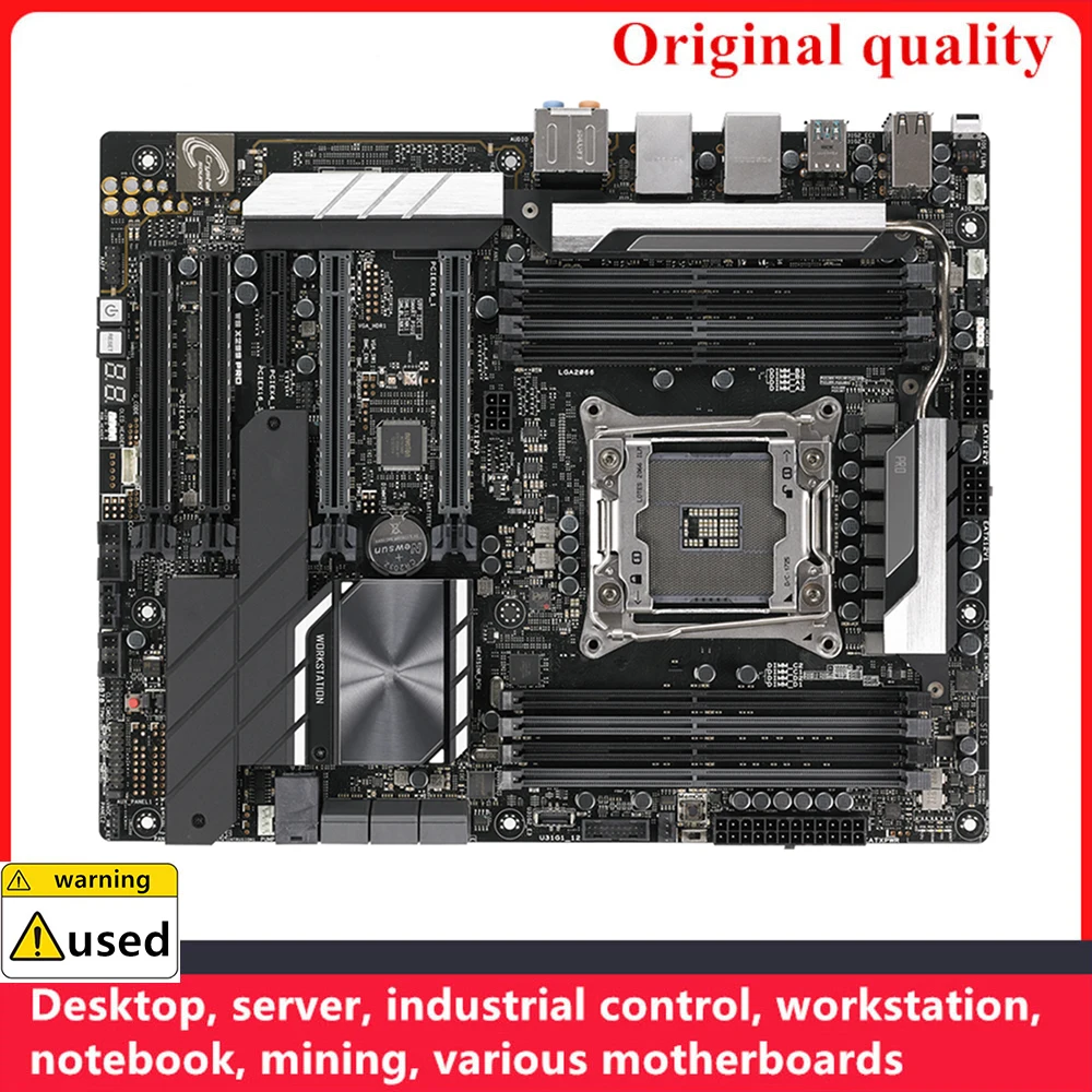 Desktop Mainboard para Intel X299, Overclocking Mainboard, SATA III, USB 3.0, WS X299 PRO, LGA 2066, DDR4 ATX