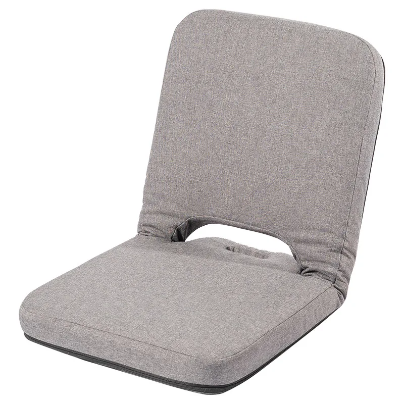 Portable Folding Floor Recliner Chair, Durable Metal Frame Breathable Fabric Legless Tatami-Style Lounge Seat for Bedroom Window