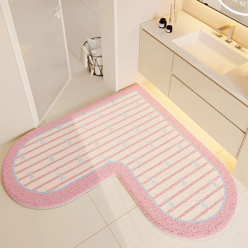 Tapis de décoration de salon de forme irrégulière, en peluche épaisse pour chambre à coucher, tapis de sol de chevet doux et moelleux, lavable, pour salle de bain