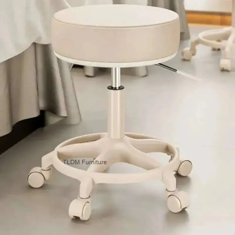 كرسي صالون كراسي مصفف الشعر غرفة المعيشة عجلات دوارة مسمار الدورية المهنية تصفيف الشعر صالون الحلاقة Cadeira De Barbeiro #1