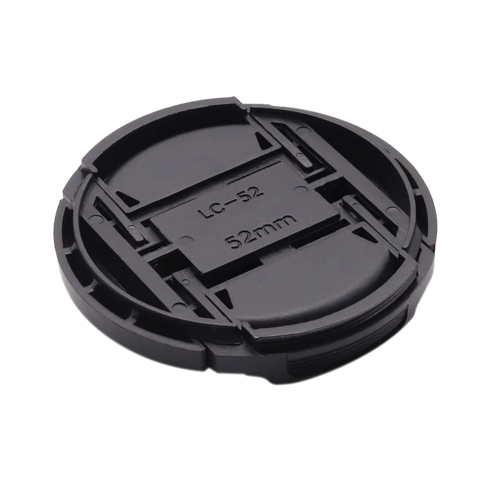 Universal 52mm 55mm 58mm pellizco central Snap en tapa de lente frontal Universal para cámara Canon Nikon Sony lente Fujifilm, etc.