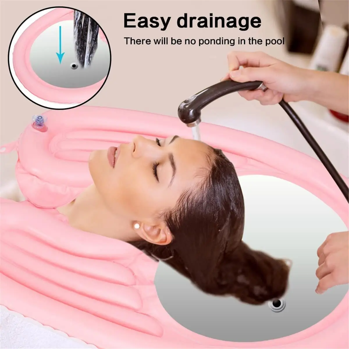 2026 Trend Portable Inflatable Shampoo Basin for Bedside and in Bed for Elderly, Disabled, Pregnant, Injured, Bedridden