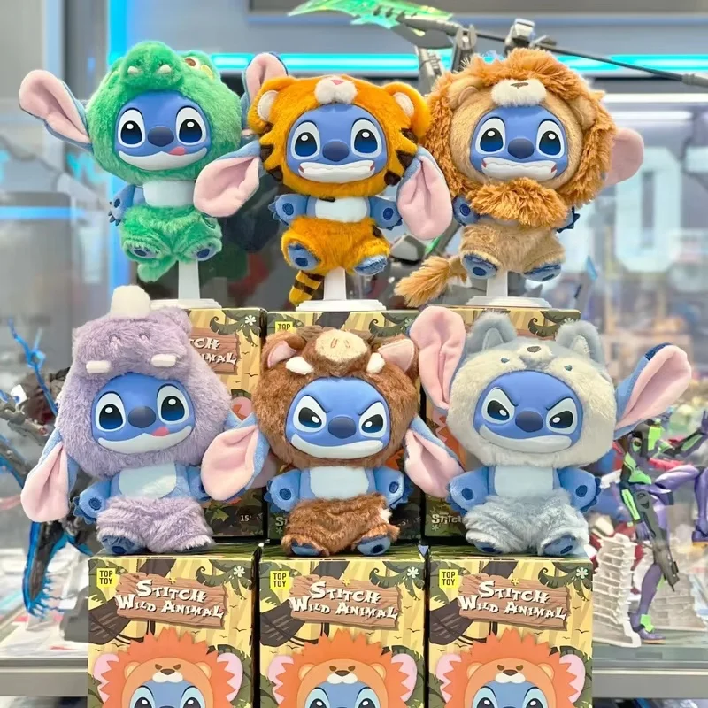 

Stitch Wild Animal Series Vinyl Blind Box Plush exquisite girl Gift figure Soft Stuffed Toy Collector pendant in stock genuine