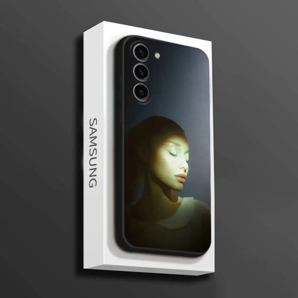 حافظة هاتف Eternal S-Sunshine A-Arianas لهاتف سامسونج جالاكسي A 73,72,51,53,52,71,22,5G,Note,J7,8,9 غطاء أسود ناعم