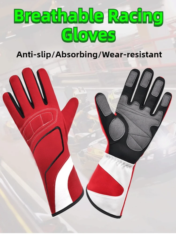 Training Kart Gloves Non-slip Breathable Outdoor Sports Karting Racing Gloves Off-road Windproof Cloth