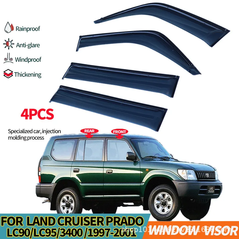 

Suitable for Toyota Land Cruiser Prado FJ90 LC90 LC95 1996-2002 rain or shine weather shield