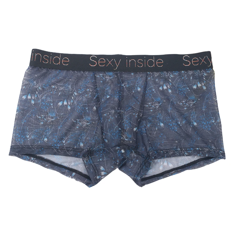 

Underpant Bra Pantys Underpants Underwear Ice Silk Mesh Transparent Men's Underwear Boxer Briefs See Through Pouch
