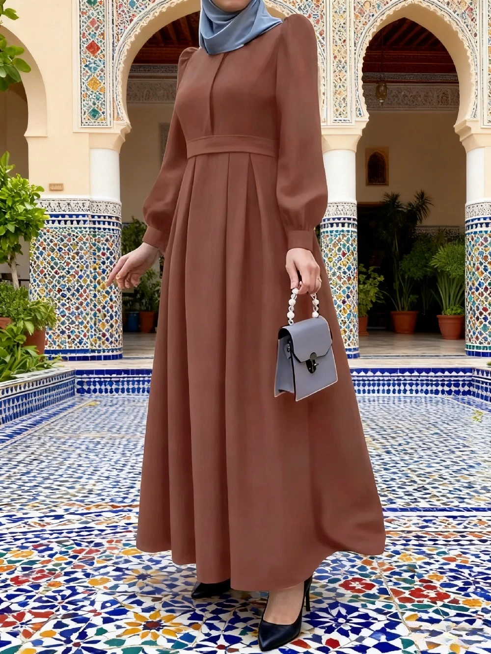 イード・ムスリムドレス 女性用アバヤ モロッコ ラマダン レースアップアバヤ カフタン イスラム ジッパー ソリッド ドバイ アラブ ロングローブ ベスティドス ラルゴ 2026