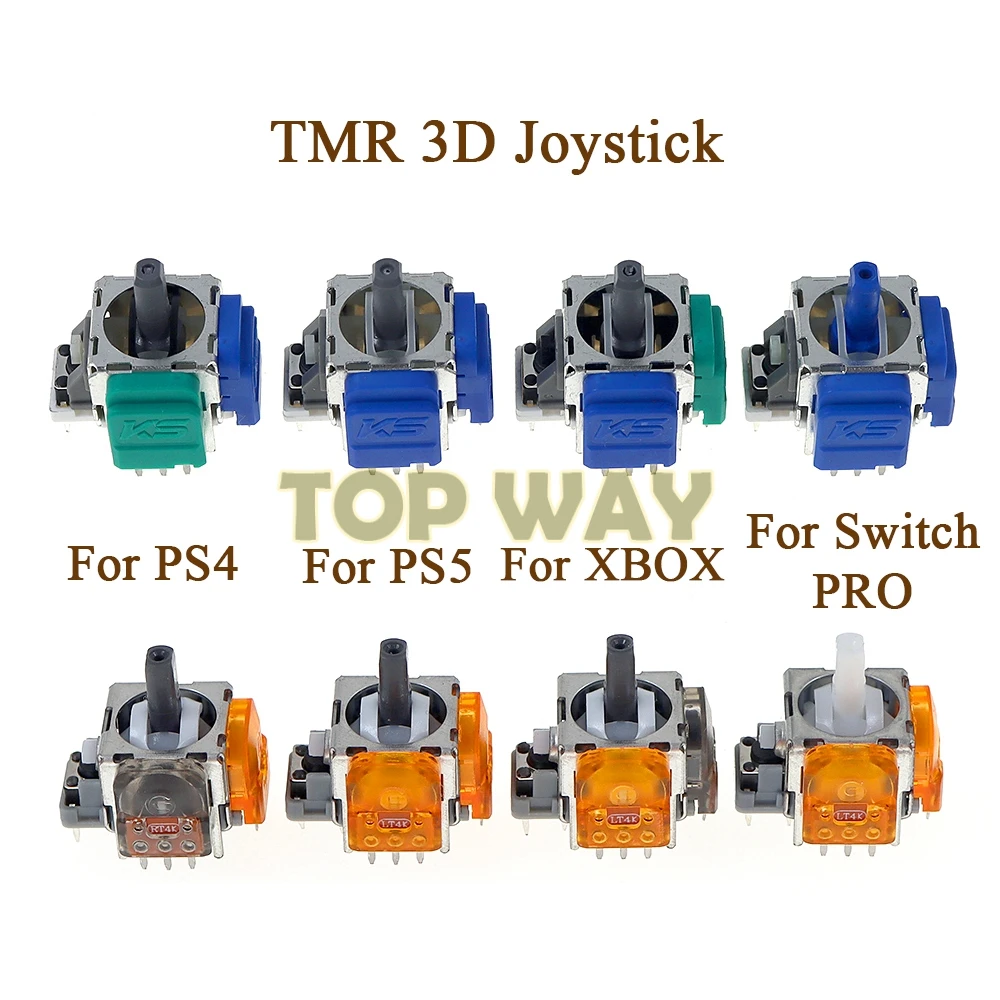 2 pçs tmr joystick eletromagnético para ps4 ps5 3d analógico polegar vara para xbox uma série para ns switch pro controlador polegar