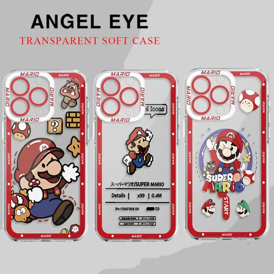 Fashion Supers M-Marios Cartoon Clear Soft Angle EYE Case For Honor X7b X9b X8a X9a 5G X8 90 Lite Transparent Phone Cover