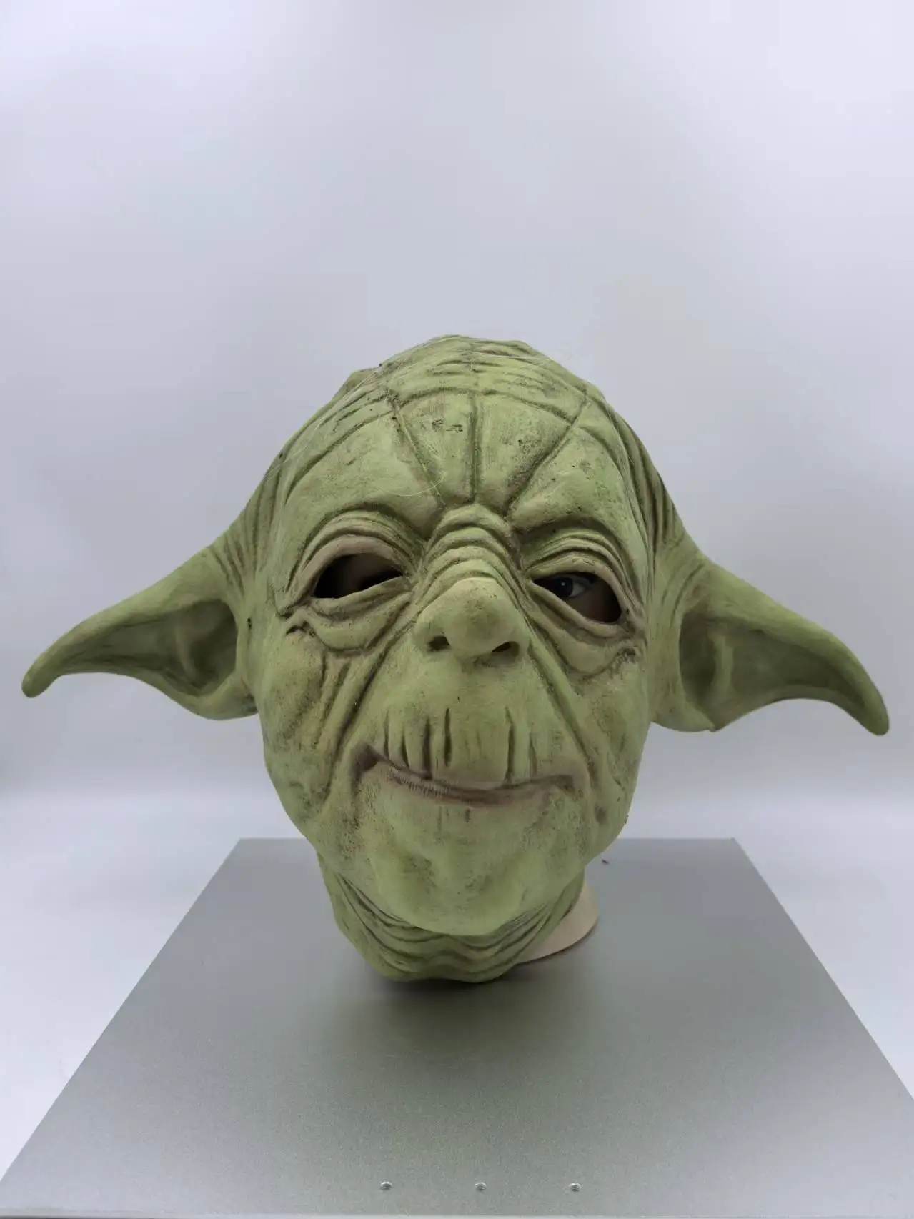 Master Yoda Mask Cosplay Costume Latex Helmet Halloween Party Carnival Props Accessories