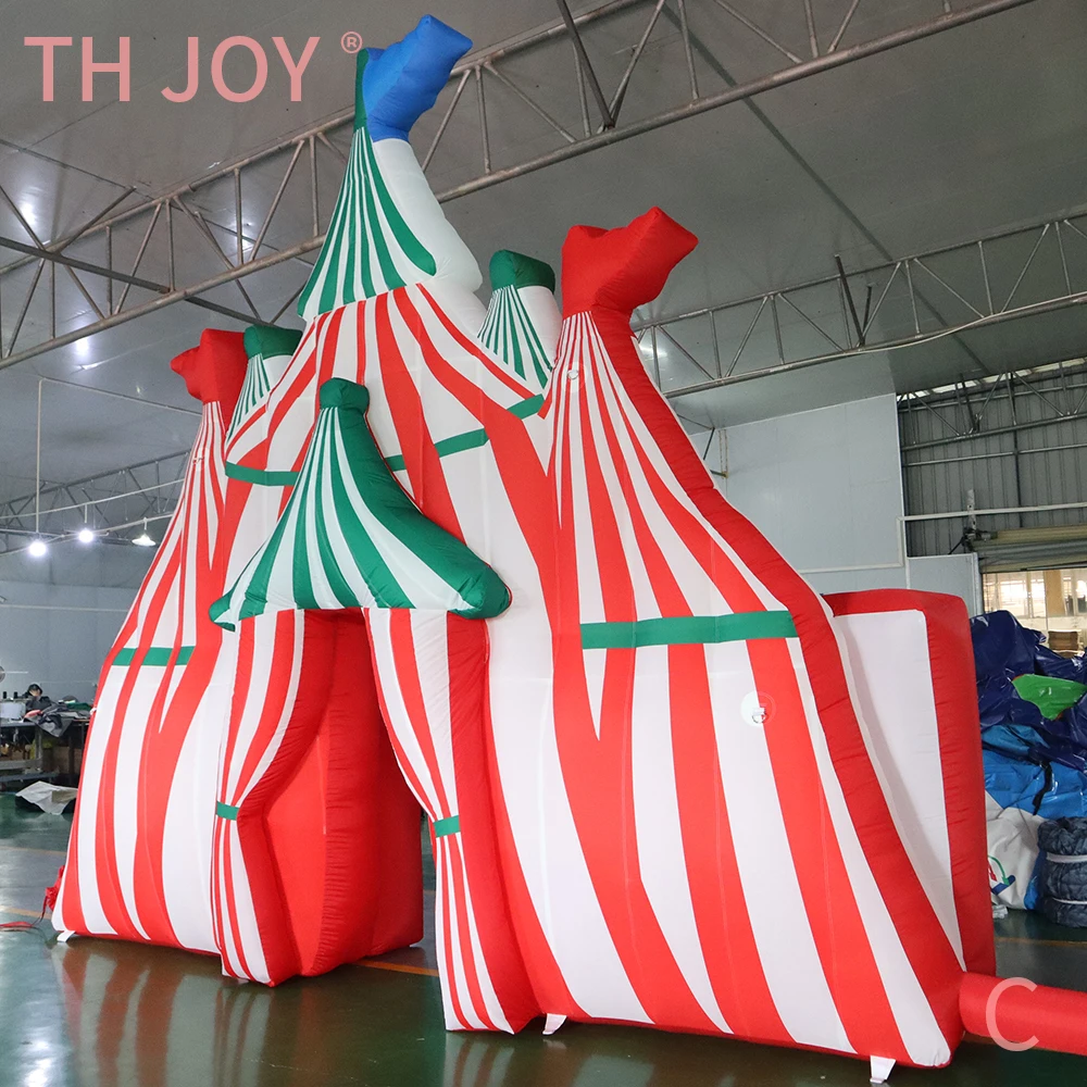 Arche de cirque gonflable de carnaval, décoration extérieure, clown gonflable, porte de bienvenue pour fête