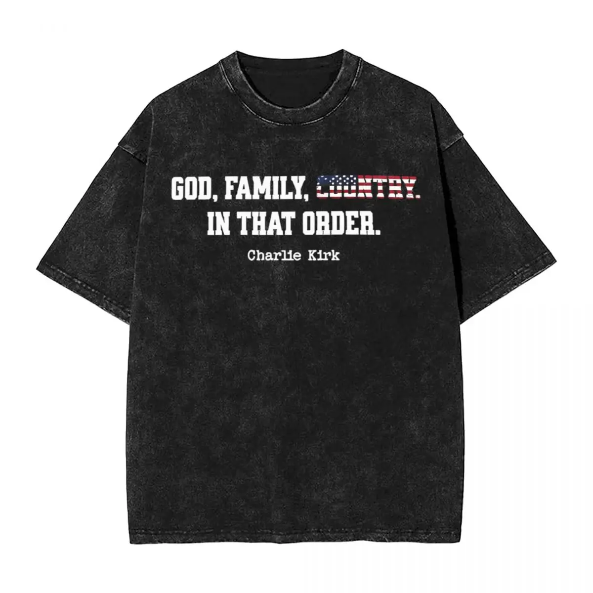 

Oversized T Shirt Christian Patriot God Family Country Charlie Kirk Cotton T Shirts Popular Tee Shirt Men Beach Casual Tops