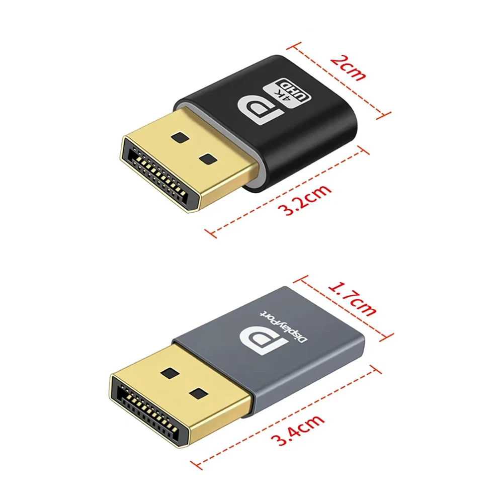 4K DP DisplayPort Plug Virtual Monitor รีโมท Hold Wakeup Adapter 3060 กราฟิกการ์ดโหลด Converter EDID ล็อคหน้าจอจําลอง